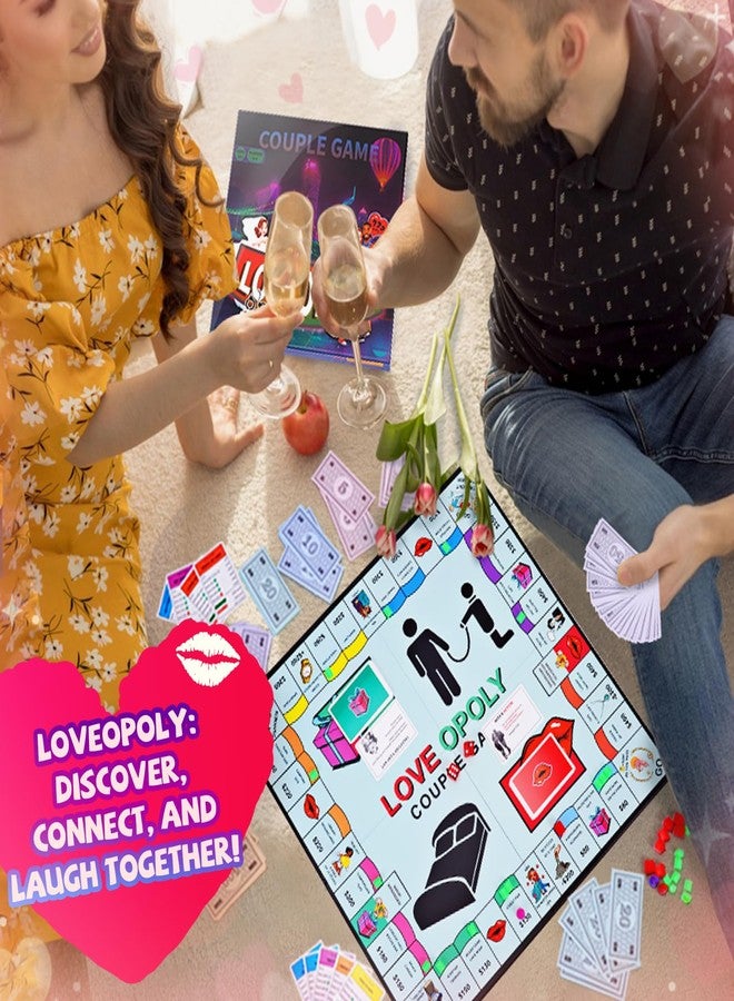 Aodomis LOVEOPOLY: Fun Couples Board Game for Date Nights & Conversations - Build Connection with Playful Challenges (2-4 Players) - Image 2